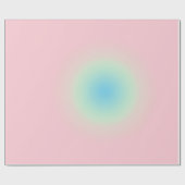  Aura Blue Pink Gradient Ombre Gift Cadeaupapier (Vlak)