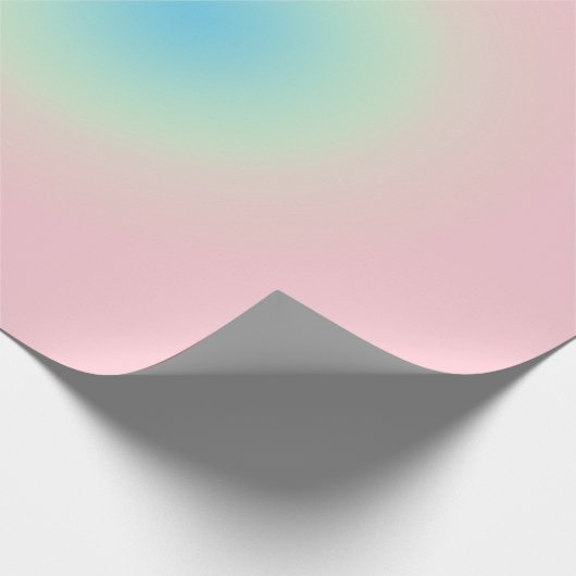  Aura Blue Pink Gradient Ombre Gift Cadeaupapier (Hoek)