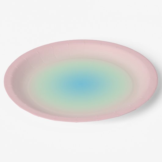  Aura Blue Pink gradient Ombre Papieren Bordje (Gekanteld)