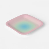  Aura Blue Pink gradient Ombre Papieren Bordje (Gebogen)