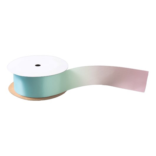 Aura Blue Pink gradient Ombre Satijnen Lint (Spoel)