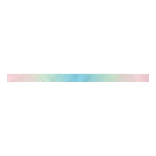 Aura Blue Pink gradient Ombre Satijnen Lint (Voorkant)