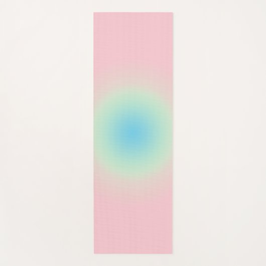  Aura Blue Pink gradient Ombre Yogamat (Voorkant)