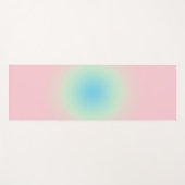  Aura Blue Pink gradient Ombre Yogamat (Voorkant (horizontaal))