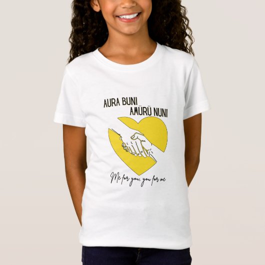 Aura buni Amuru nuni Arawakan taal wit T-shirt (Voorkant)