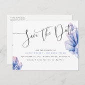 Aura Crystal Amethyst Bewaar de datum Aankondigingskaart (Voorkant / Achterkant)