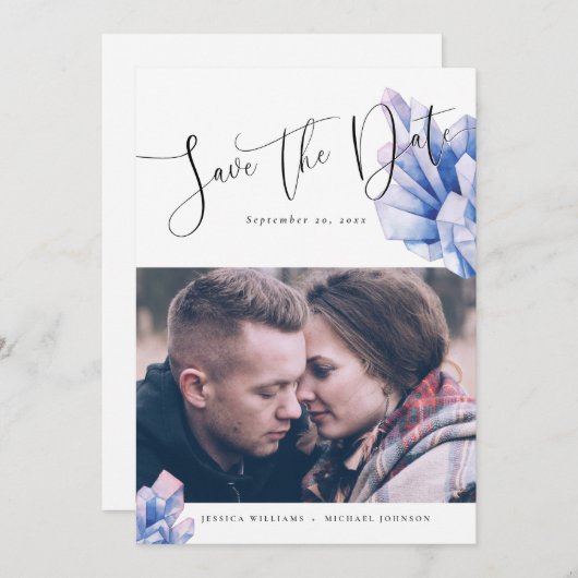 Aura Crystal Bewaar de Datum Aankondigingen (Voorkant / Achterkant)