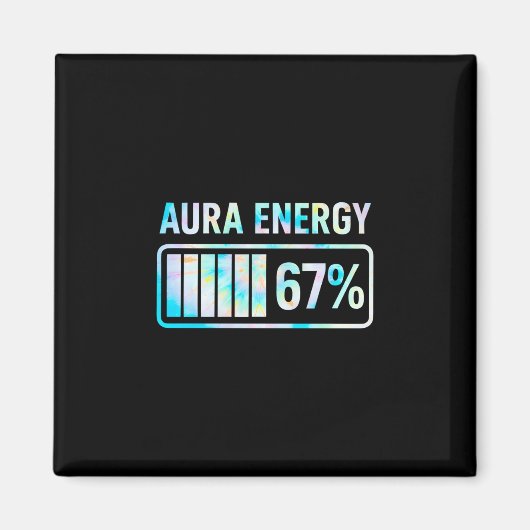 Aura Energie 67 67 Zes Zeven Meme Magneet (Voorkant)