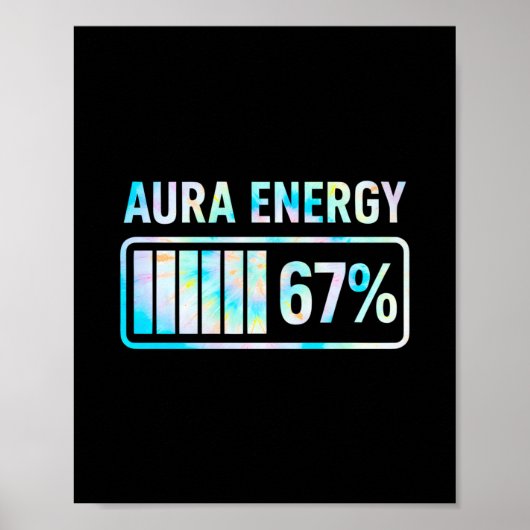 Aura Energie 67 67 Zes Zeven Meme  Poster (Voorkant)