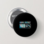 Aura Energie 67 67 Zes Zeven Meme Ronde Button 5,7 Cm (Voorkant /achterkant)