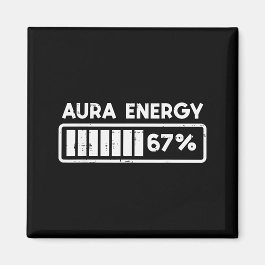 Aura Energie 67 Grappig Nummer 6 7 Meme Kinderen J Magneet (Voorkant)