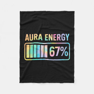 Aura Energie 67 Grappige Zes Zeven Meme Gen Alpha  Fleece Deken