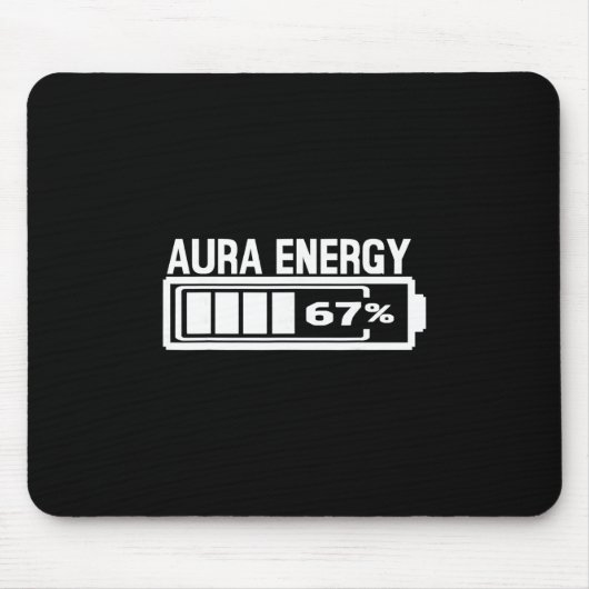 Aura Energie 67 Grappige Zes Zeven Meme Gen Alpha Muismat (Voorkant)