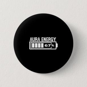 Aura Energie 67 Grappige Zes Zeven Meme Gen Alpha  Ronde Button 5,7 Cm