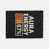 Aura Energie 67 Meme Grappig Gen Alpha Jargon Retr Fleece Deken (Voorkant (Horizontaal))
