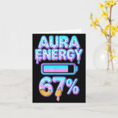 Aura Energie 67 Meme Ijs Drip 6 7 Grappige Zes S Kaart (Gele Bloem)