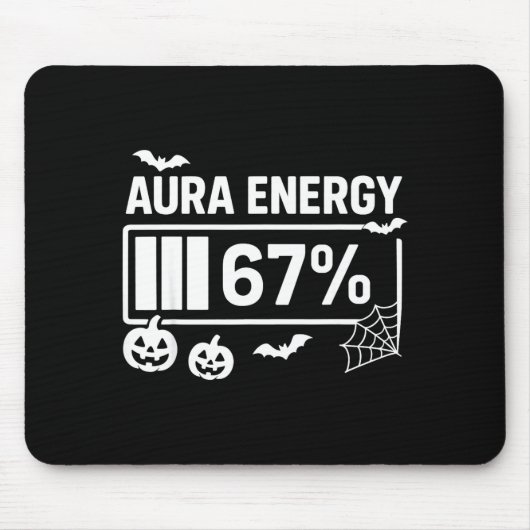 Aura energie 67 procent 6 7 meme halloween muismat (Voorkant)