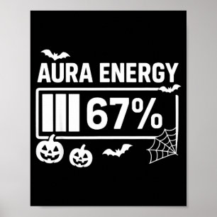 Aura energie 67 procent 6 7 meme halloween poster