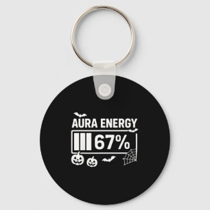 Aura energie 67 procent 6 7 meme halloween sleutelhanger