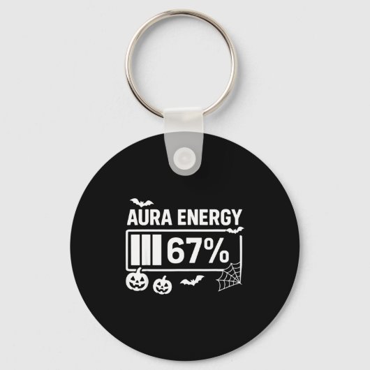 Aura energie 67 procent 6 7 meme halloween sleutelhanger (Voorkant)