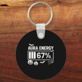 Aura energie 67 procent 6 7 meme halloween sleutelhanger (Voorkant)