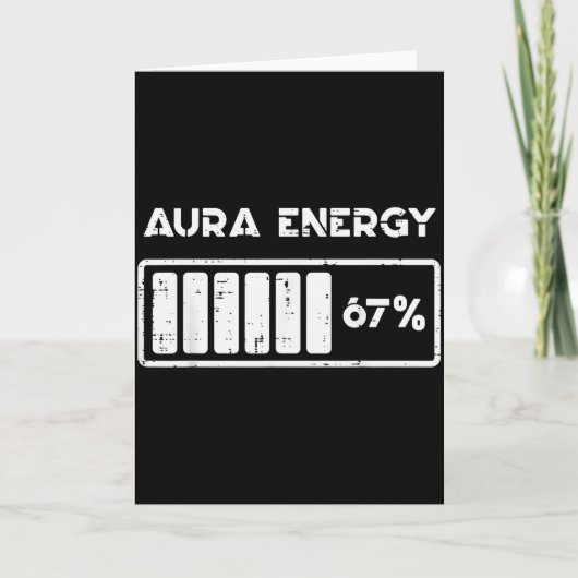 Aura Energie 67 Procent Grappig Nummer 6 7 Meme Vr Kaart (Voorkant)