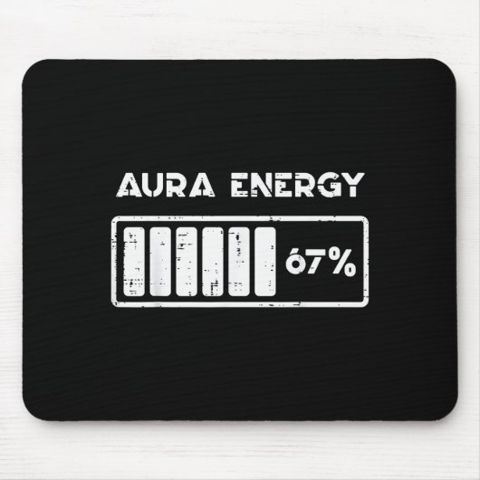 Aura Energie 67 Procent Grappig Nummer 6 7 Meme Vr Muismat (Voorkant)