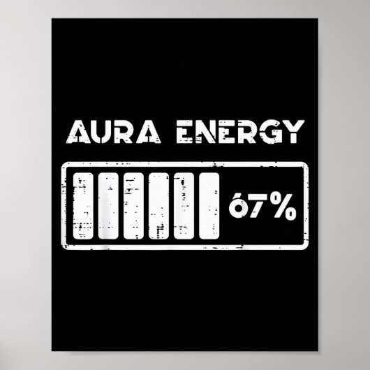 Aura Energie 67 Procent Grappig Nummer 6 7 Meme Vr Poster (Voorkant)