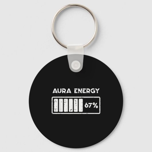 Aura Energie 67 Procent Grappig Nummer 6 7 Meme Vr Sleutelhanger (Voorkant)