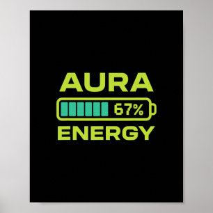Aura Energie 67 Procent Meme Zes Zeven Farming Poster