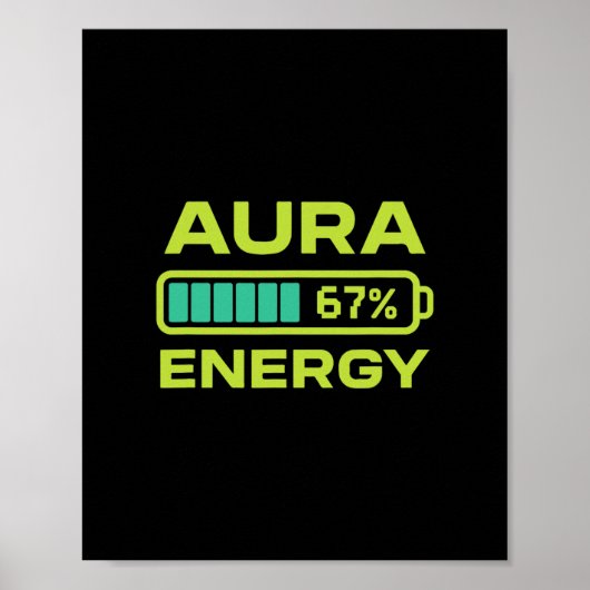Aura Energie 67 Procent Meme Zes Zeven Farming  Poster (Voorkant)