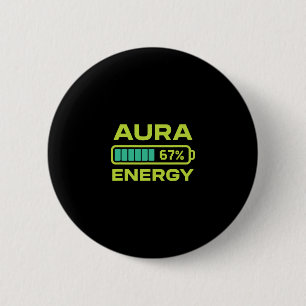 Aura Energie 67 Procent Meme Zes Zeven Farming Ronde Button 5,7 Cm