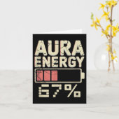 Aura-energie bij 67 MeMe Six Seven Gen Alpha Slang Kaart (Gele Bloem)
