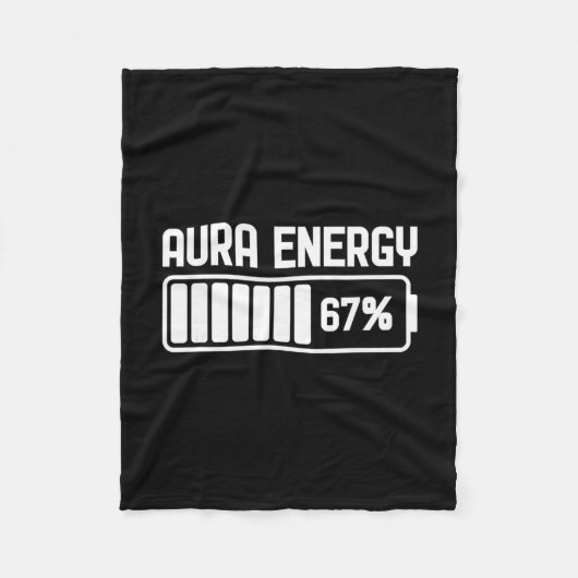 Aura Energie Op 67 Funny Six Seven Meme Gen Alpha Fleece Deken (Voorkant)