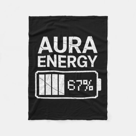 Aura Energie Op 67 Funny Six Seven Meme Gen Alpha  Fleece Deken (Voorkant)