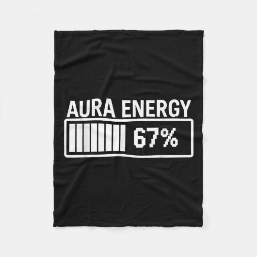 Aura energie op 67 Funny Six Seven Meme Gen Alpha  Fleece Deken (Voorkant)