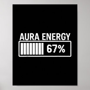 Aura energie op 67 Funny Six Seven Meme Gen Alpha  Poster