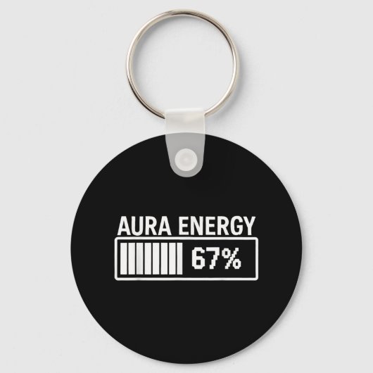 Aura energie op 67 Funny Six Seven Meme Gen Alpha  Sleutelhanger (Voorkant)