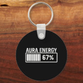 Aura energie op 67 Funny Six Seven Meme Gen Alpha  Sleutelhanger (Voorkant)