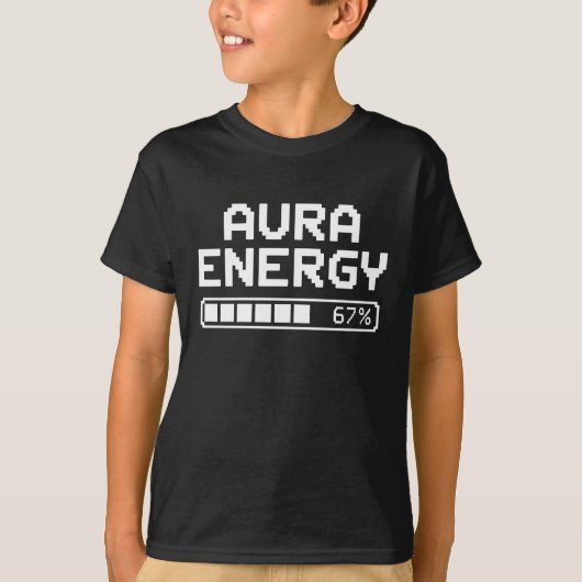 Aura-energie op 67 procent zes zeven landbouwpunte t-shirt (Voorkant)