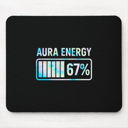 Aura Energy 67 67 Six Seven Meme  Muismat (Voorkant)