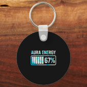 Aura Energy 67 67 Six Seven Meme  Sleutelhanger (Voorkant)