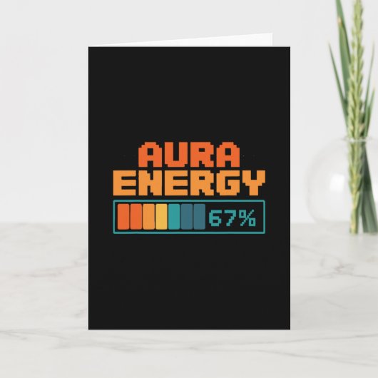 Aura Energy 67% Aura Farming Alpha Slang Gen 67th  Kaart (Voorkant)