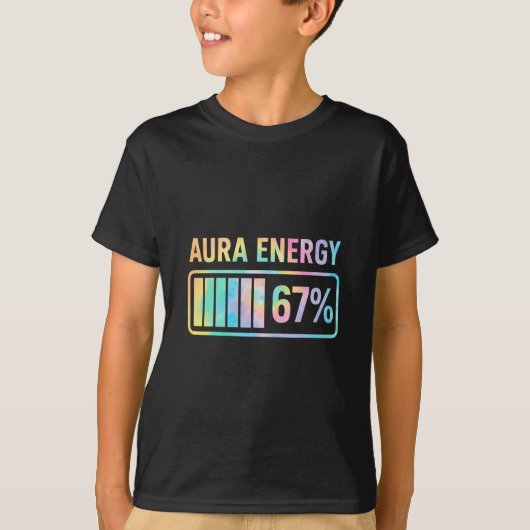 Aura Energy 67 Funny Six Seven Meme Gen Alpha Slan T-shirt (Voorkant)