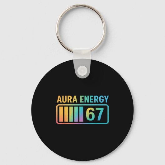 Aura Energy 67 Gen Alpha 6 7 Meme Infinite Rizz St Sleutelhanger (Voorkant)