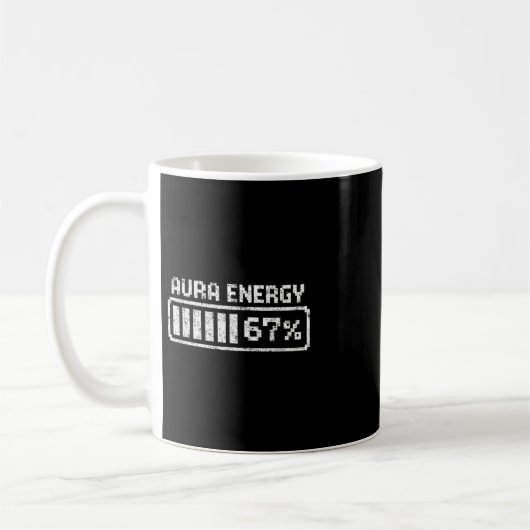 Aura Energy Six Seven 67 Meme  Koffiemok (Links)