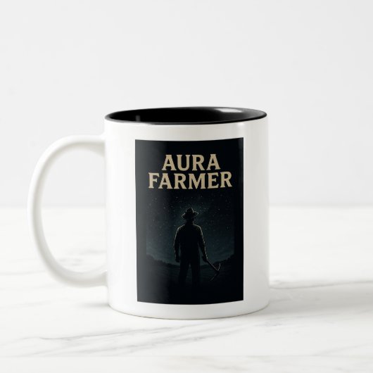 Aura Farmer – Het kosmische brouwsel Tweekleurige Koffiemok (Links)