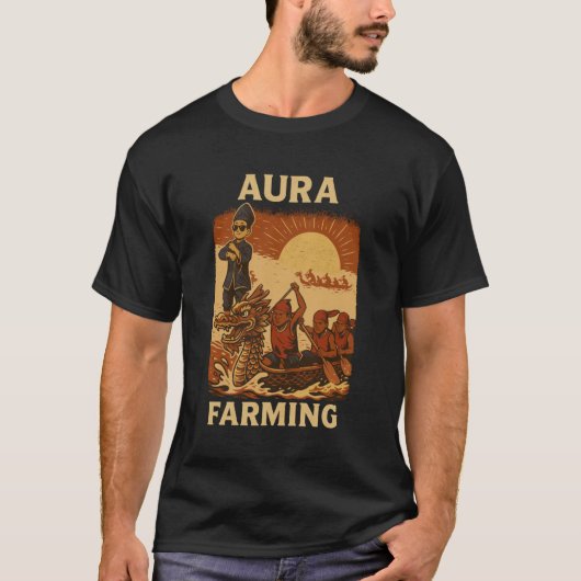 Aura Farming Drakenboot Meme T-shirt (Voorkant)