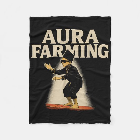 Aura Farming Indonesische Bootrace Kid Meme Fleece Deken (Voorkant)