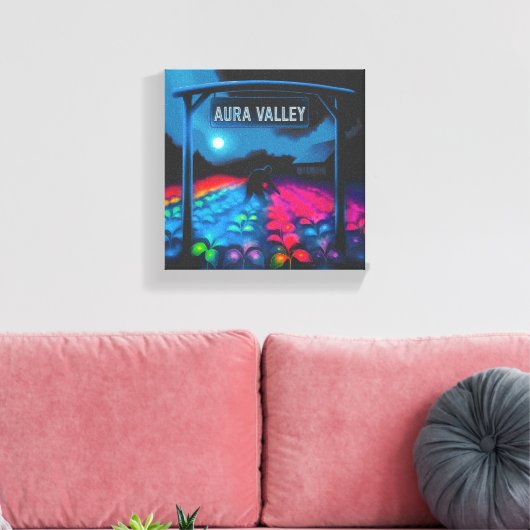 Aura Farming kleurrijke vallei Canvas Afdruk (Insitu (Woonkamer))